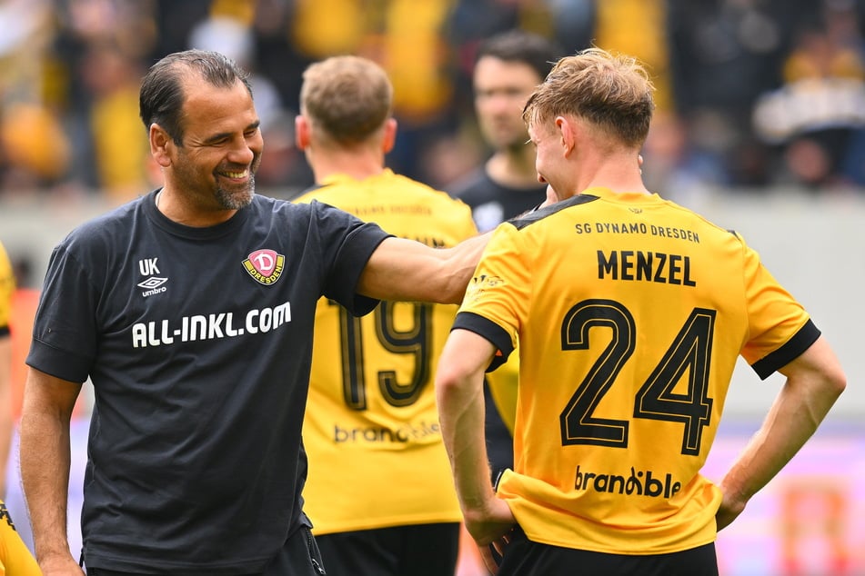 Ulf Kirsten (l.) hofft, dass die SGD das Image als Fahrstuhlmannschaft ablegt.