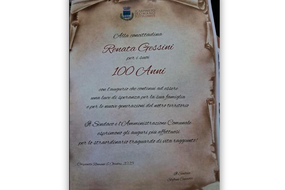 Renata Gessini wurde am 4. Oktober 100 Jahre alt.
