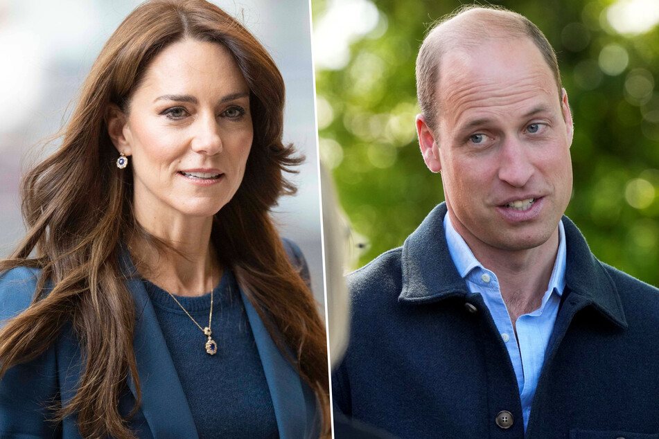Prince William (r.) visited a food charity and youth center on Thursday in his first public engagement since Kate Middleton announced her cancer diagnosis.
