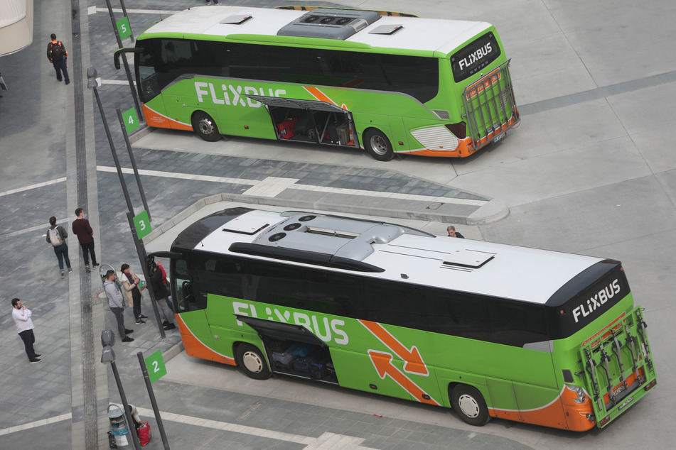 Flixbusse an einem Fernbus-Bahnhof. (Symbolbild).