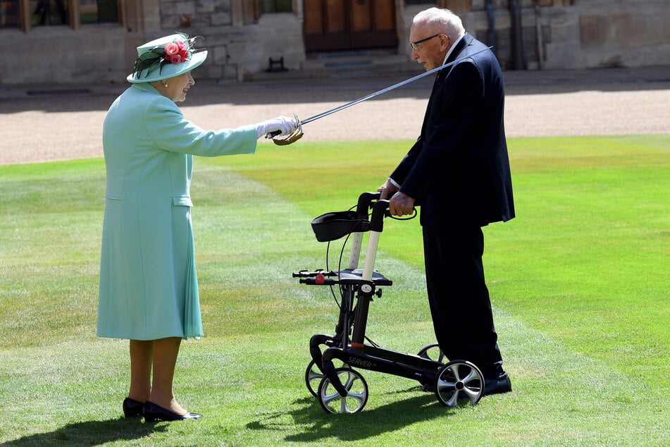 Captain Sir Tom Moore was knighted by Queen Elizabeth after his amazing fundraising efforts.