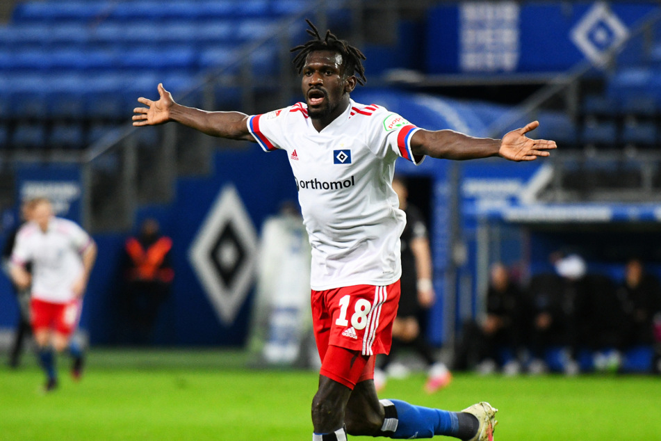 HSV-Flügelflitzer Bakery Jatta (23) war der auffälligste und gefährlichste Spieler der Rothosen gegen den dänischen Erstligisten. Per Elfmeter erzielte er das einzige Tor. (Archivfoto)