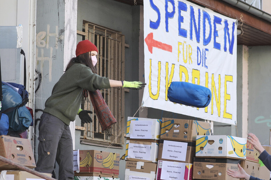 Die Staatsregierung unterstützt bei der Ukraine-Hilfe auch private Initiativen (im Foto eine Aktion der Direkthilfe Dresden).