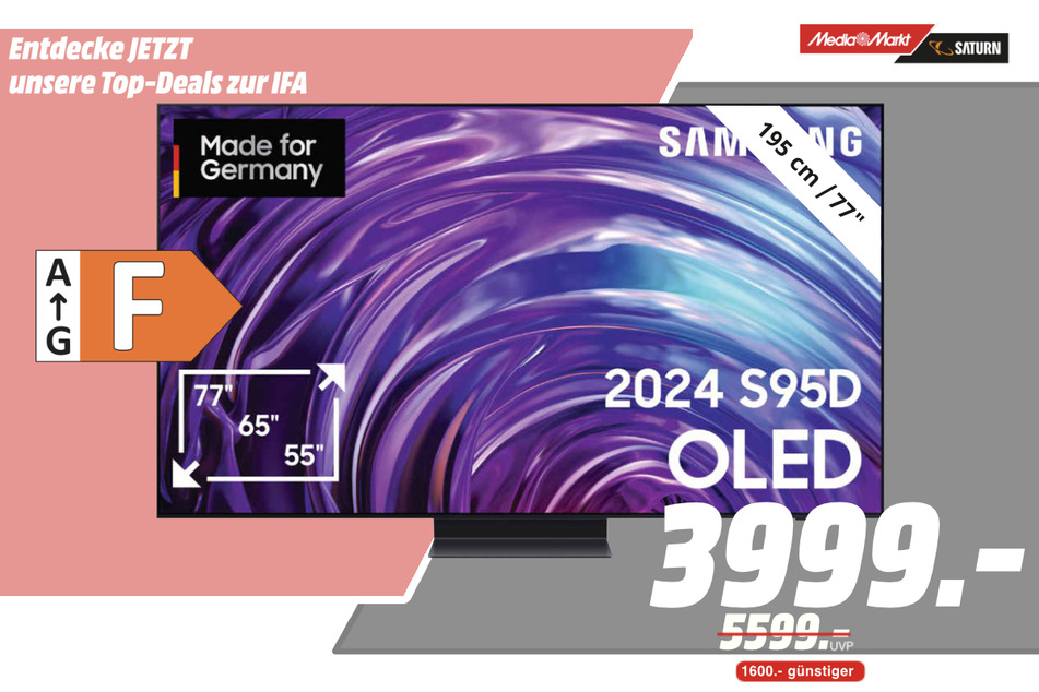 77-Zoll Samsung-Fernseher für 3.999 statt 5.599 Euro.