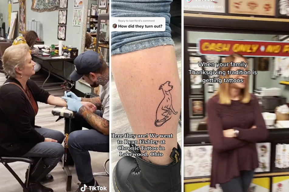 One family spends Thanksgiving Day at the tattoo parlor, and we're all about it.