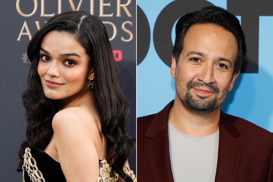 Lin-Manuel Miranda (r.) has tapped Rachel Zegler to join his new movie, an adaptation of the musical Octet.