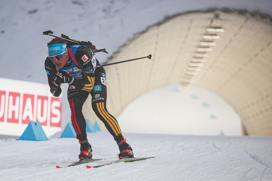 Im Massenstart hielt Leo Pfund bis zum letzten Schießen mit der Weltelite mit.