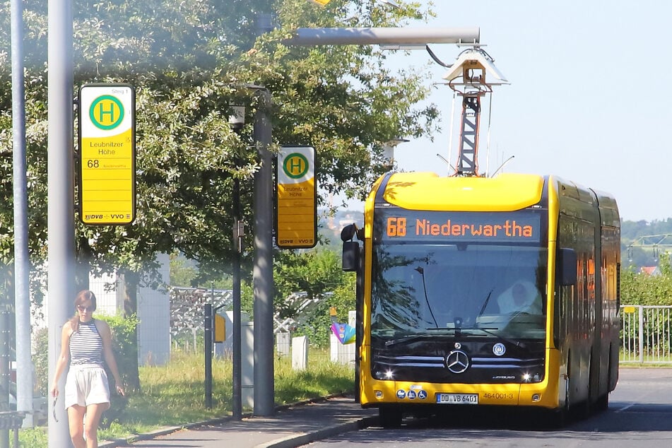 Geladen wird über Nacht und während der Pausenzeiten der Fahrer, so wie hier an der Leubnitzer Höhe.