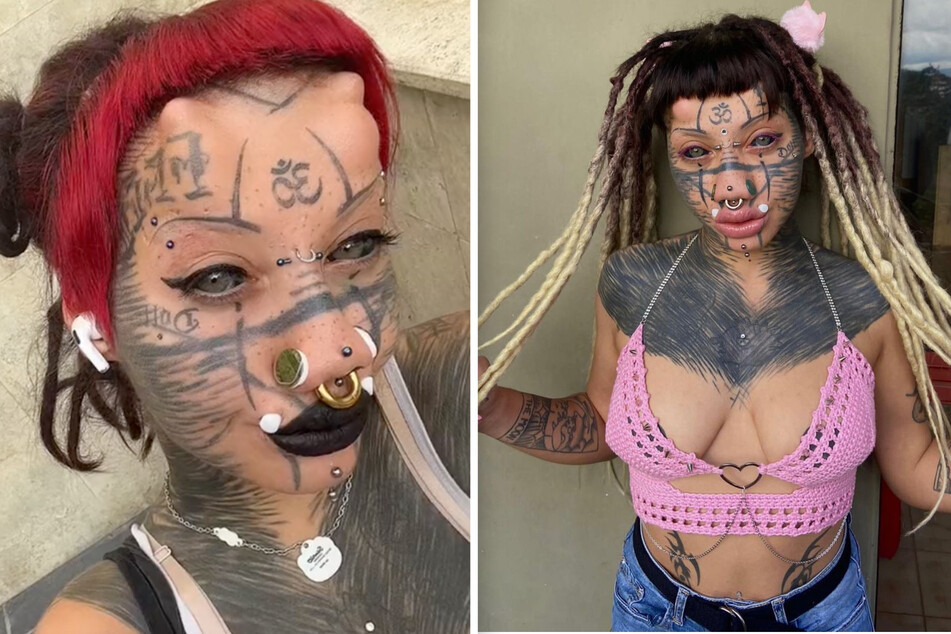 Woman uses tattoos and body modifications to become "cat lady"