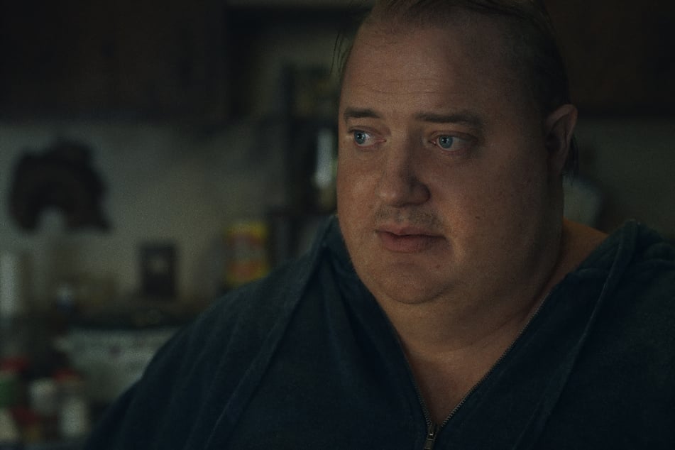 A24 Films released a first-look photo on Tuesday of Brendan Fraser's starring character role in Darren Aronofsky's upcoming drama film The Whale.