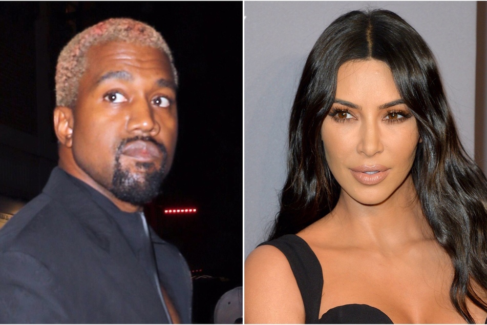 Over the weekend, Kanye "Ye" West (l) accused Kim Kardashian (r) of not inviting him to their daughter, Chicago's, birthday party.