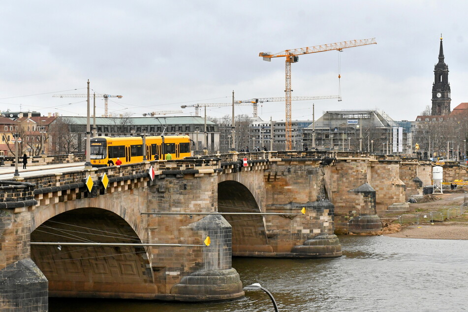 Die Augustusbrücke ist seit Januar wieder befahrbar, allerdings nicht für alle.
