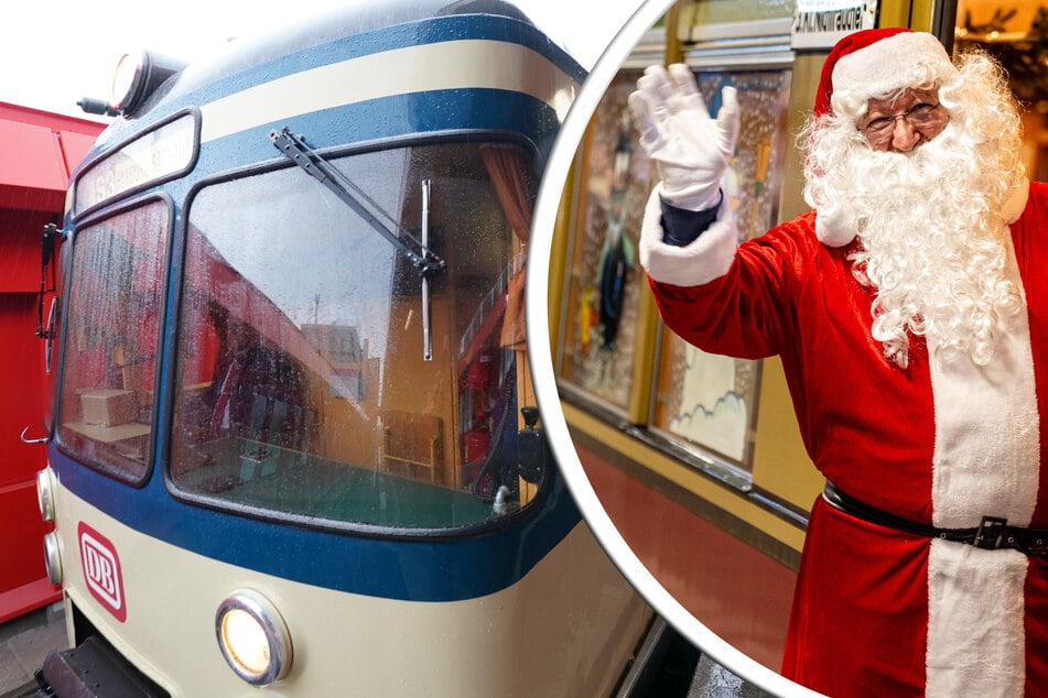 Hamburg: Eine andere Art Schlitten: Weihnachtsmann fährt in historischer S-Bahn