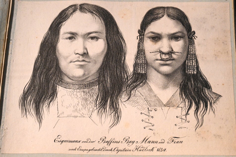 Der Inuk George, der als 20-Jähriger von Hadlock angeworben wurde, und seine vermeintliche Frau Mary anno 1825.