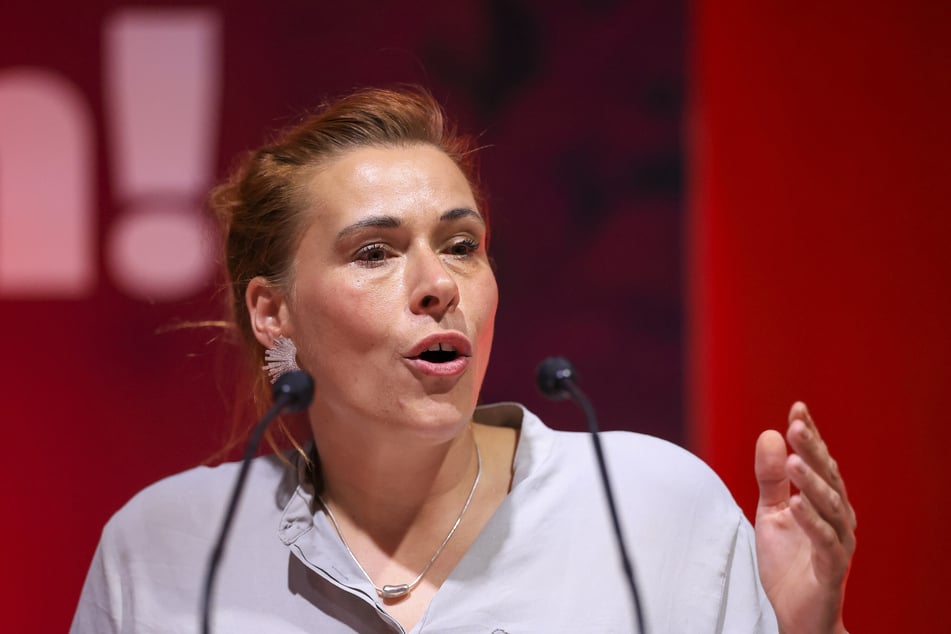 Linken-Landeschefin Anja Eichhorn (40) kündigte "Gegenwehr" gegen AfD-Politik an.