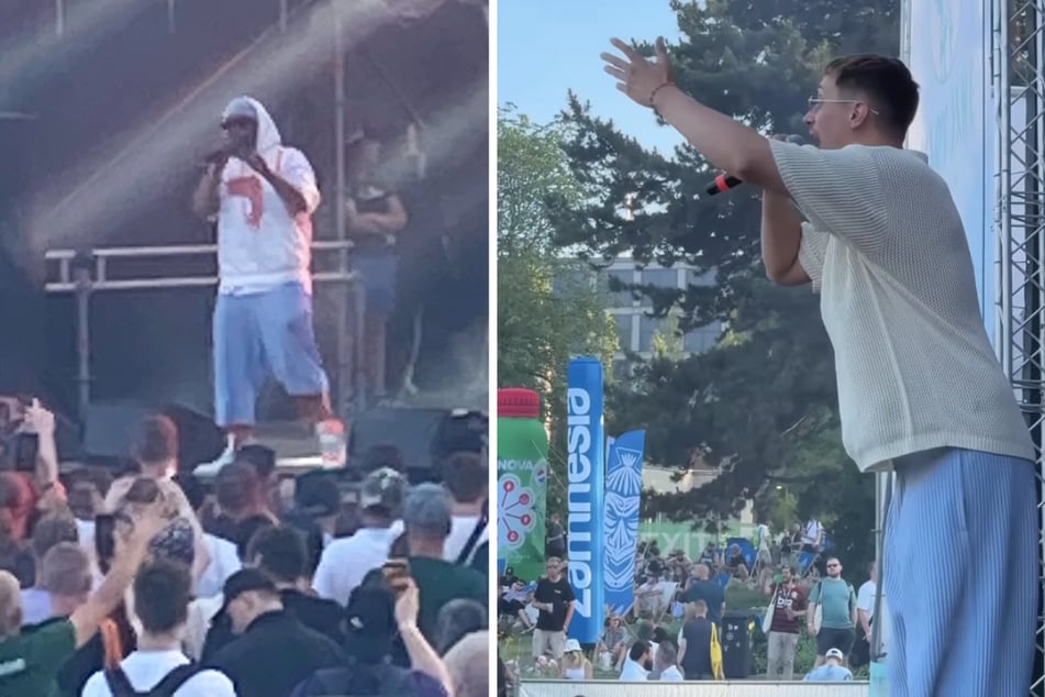 Rap-Ikone Samy Deluxe (47, l.) und Marvin Game (34) brachten Stimmung auf die Bühne der "Mary Jane".