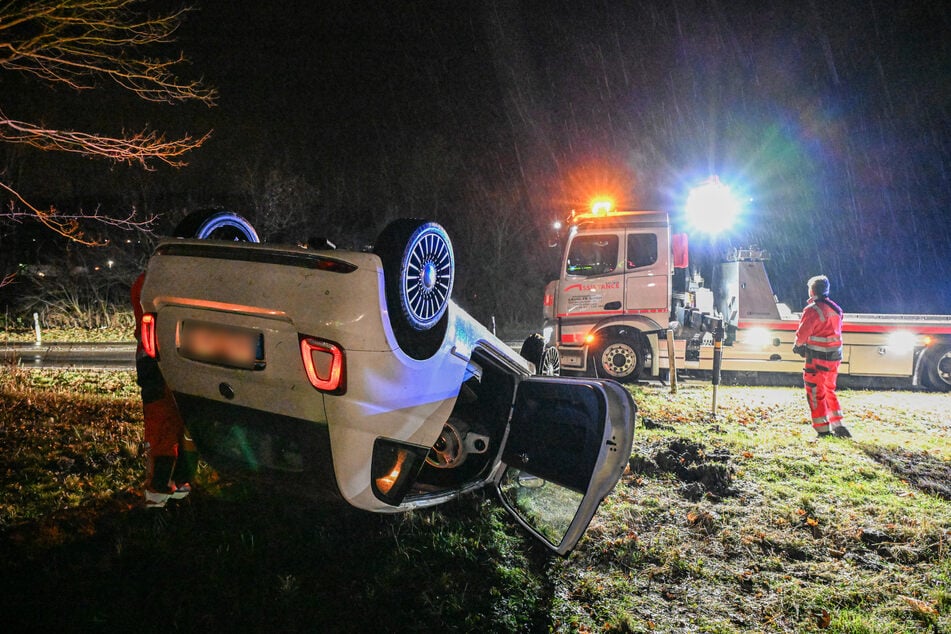 Die Fahrerin des Kleinwagens kam mit dem Schrecken davon.