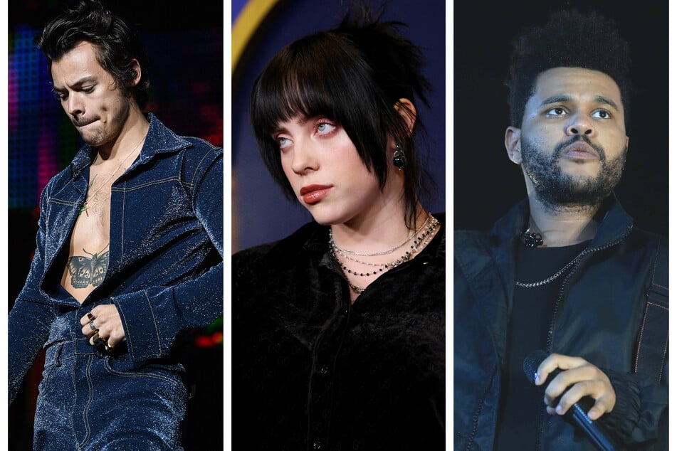 (From l. to r.) Harry Styles, Billie Eilish, and The Weeknd headlined the first weekend of the 2022 Coachella music festival.