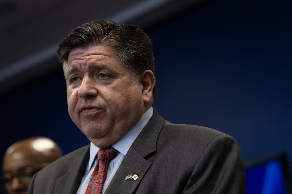 Illinois Governor JB Pritzker speaks at a news conference on President Donald Trump's threat to deploy the National Guard to Chicago on October 6, 2025.
