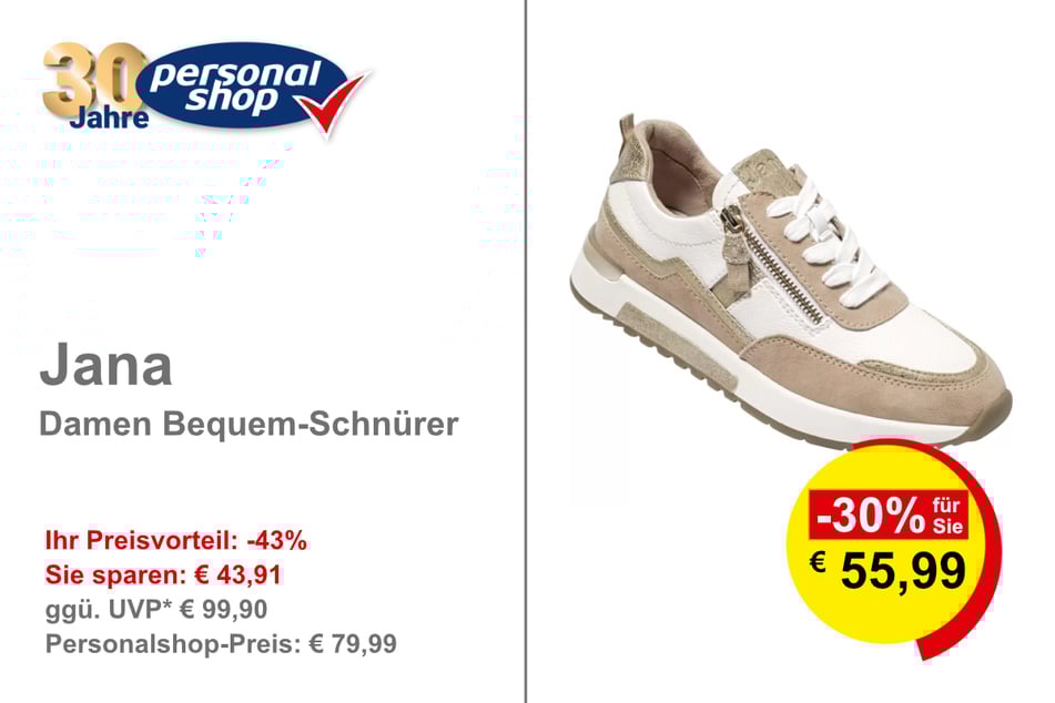 Jana Damen Bequem-Schnürer