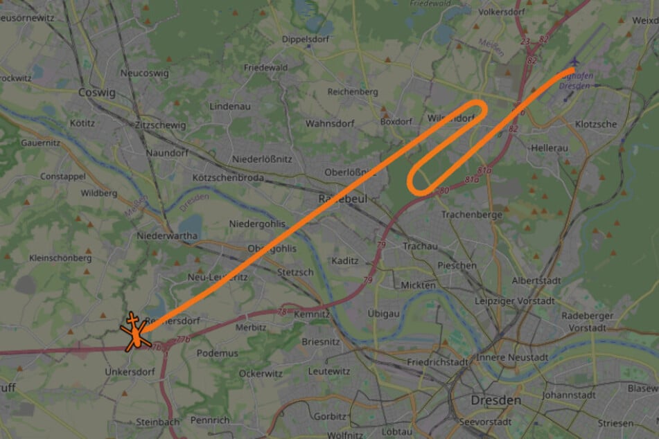 "Christoph 38" eilte vom Stützpunkt am Flughafen nach Gompitz.