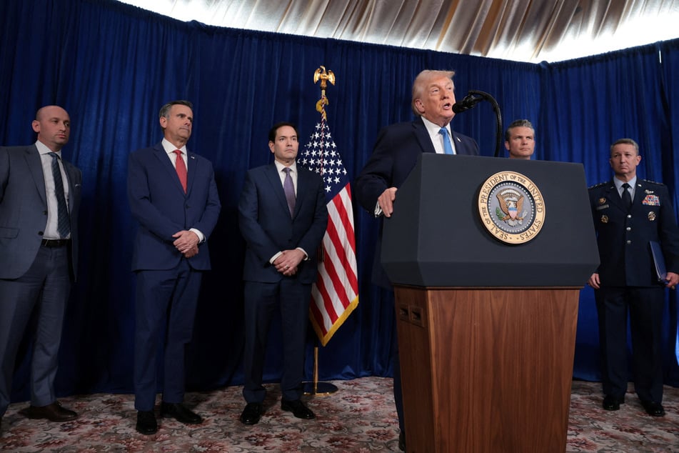 President Donald Trump holds a press conference at his Mar-a-Lago club in Palm Beach, Florida, on January 3, 2026, following US forces' abduction of Venezuelan President Nicolas Maduro and his wife, Cilia Flores.
