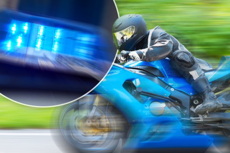 Irre Verfolgungsjagd in Sachsen: Biker brettert mit 160 km/h über Bundesstraße