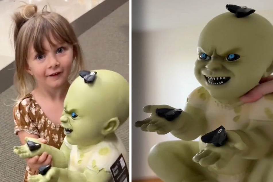 Mädchen "beschenkt" Schwester mit "Horror-Clown" - Reaktion des Babys ist einmalig