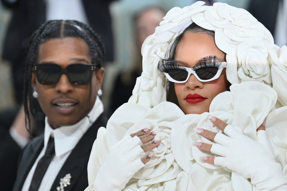 A$AP Rocky (l.) recently told fans Rihanna is "working on" her next album, which would be her first in nearly a decade.