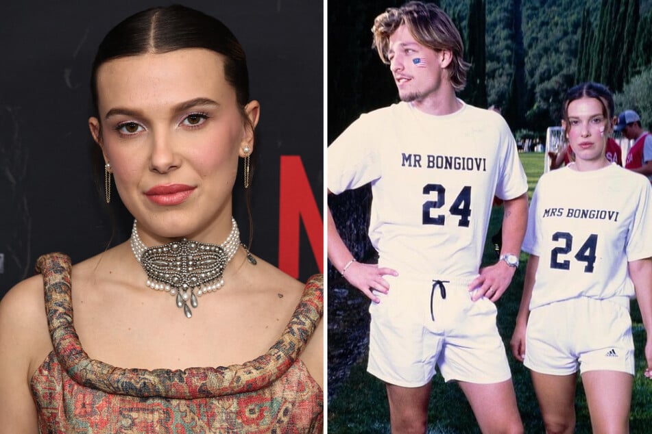 Millie Bobby Brown rocks "Mrs. Bongiovi" tee after lavish wedding