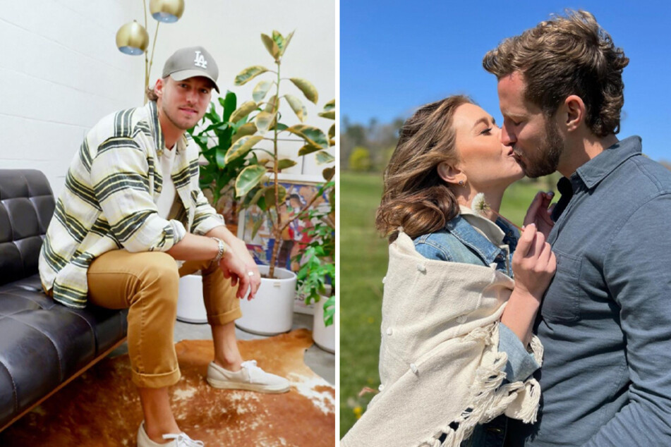 Erich Schwer (l) and Gabby Windey are still going strong after getting engaged on part two of The Bachelorette's season 19 finale.