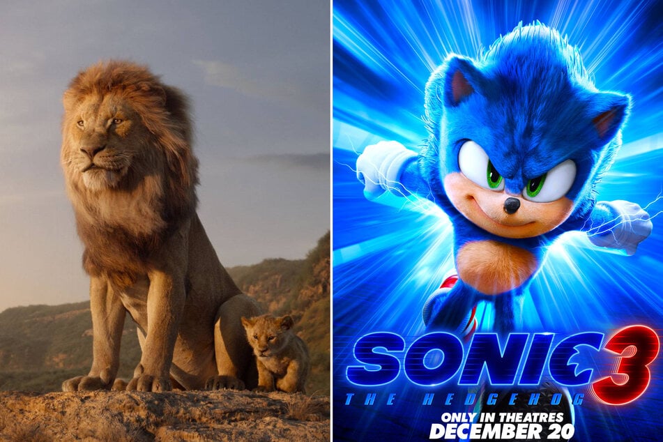 Sonic the Hedgehog 3 sped to the top of the North American box office this weekend, while Disney's Mufasa: The Lion King placed second.