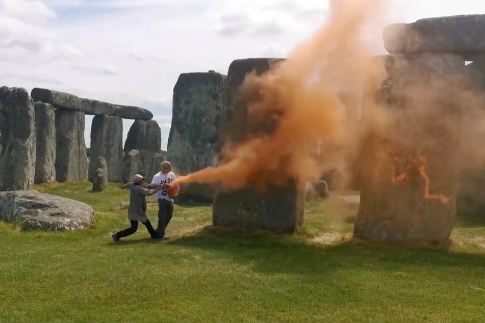 Just Stop Oil protesters also targeted the ancient Stonehenge monument on Wednesday.