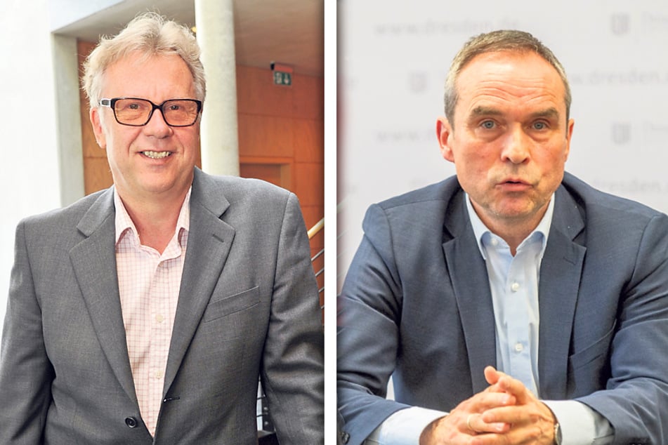 Die beiden Hentschke-Bau-Geschäftsführer Jörg Drews (65, l.) und Thomas Alscher (59).