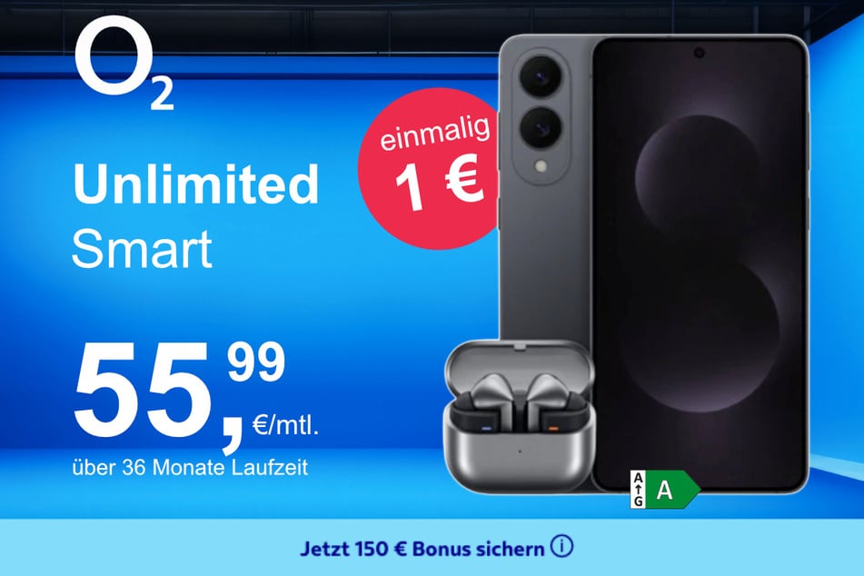Das Samsung Galaxy S25 Edge + Buds 3 Pro im o2 Mobile Unlimited Smart für einmalig 1 Euro.