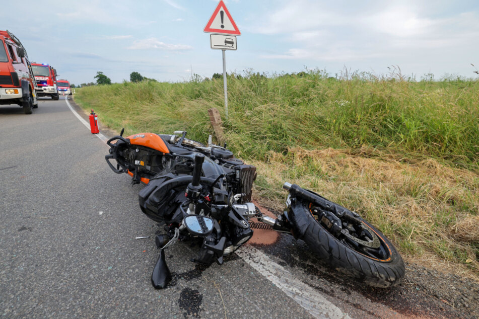 Das Motorrad wurde beim Unfall völlig zerstört.