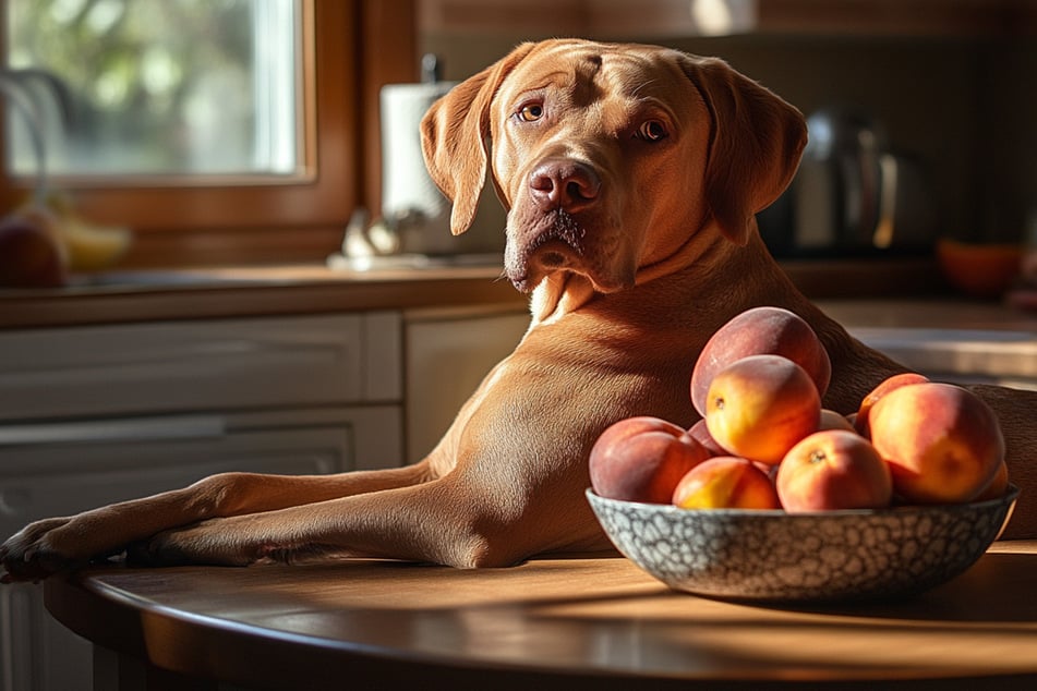 Ein Hund darf nicht alle Teile einer Nektarine fressen.