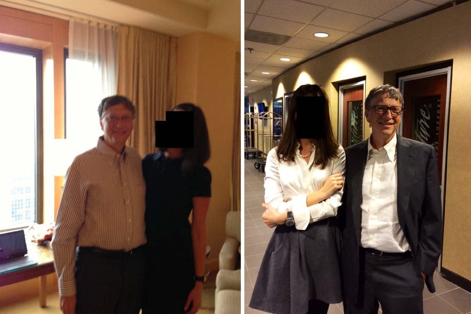 Diese Bilder sollen Bill Gates, eigenen Angaben zufolge, mit Assistentinnen von Epstein zeigen – nicht mit dessen Opfern.