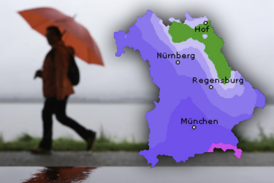 Mit Wolken und Regen beginnt die neue Woche in Bayern.