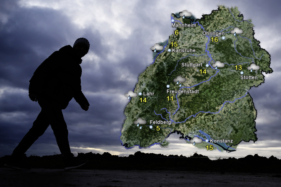 Der Blick aufs Wochenende stimmt wenig optimistisch, der Regen hält in Baden-Württemberg Einzug. (Fotomontage)