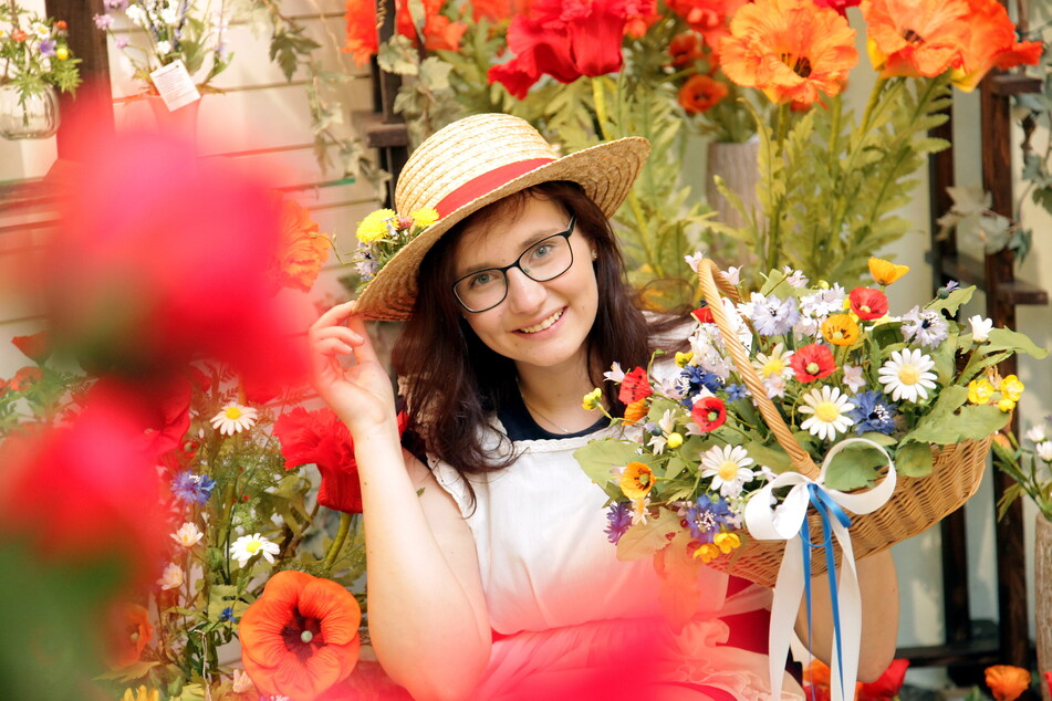 Jasmin Richter (19) ist das aktuelle Sebnitzer Blumenmädchen.