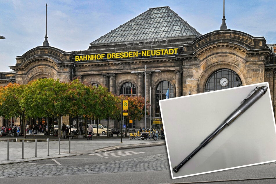 Dresden: Frau hantiert im Bahnhof mit Waffe herum, doch dann wird ihr Begleiter verhaftet!