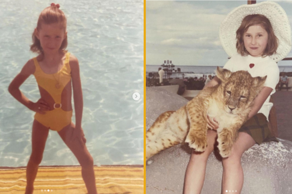 Auf Instagram zeigt Carmen gerne Fotos aus Kindertagen. Ein Schnappschuss mit einem Löwen-Baby auf dem Schoß kommt bei ihren Kritikern aber gar nicht gut an.