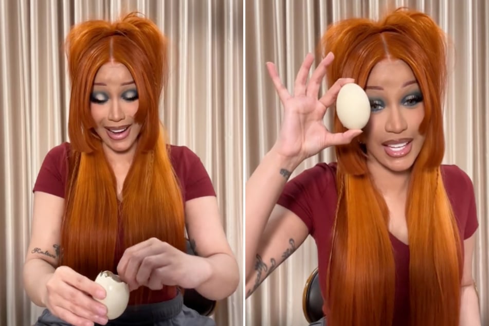 Cardi B attempts to eat unusual Filipino egg delicacy in hilarious TikTok