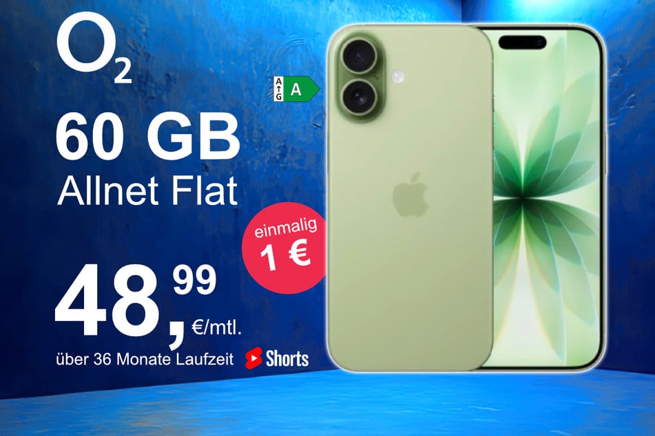 Das neue iPhone 17 inkl. 60 GB Datenvolumen für nur 1 Euro exklusiv bei o2.