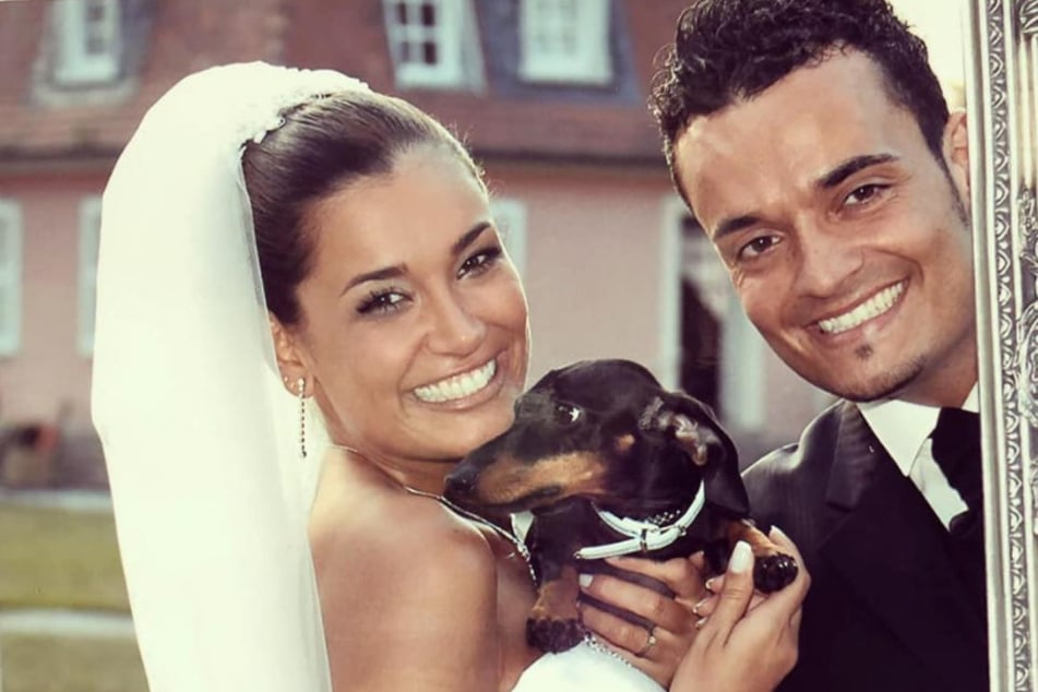 Bei der Hochzeit von Jana Ina und Giovanni Zarrella 2005 durfte Dackel Tyson nicht fehlen.