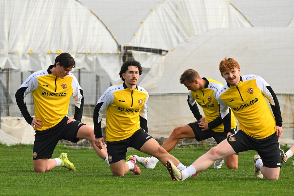 Die Neuzugänge um Thomas Keller (26, l.), Jason Ceka (26, 2.v.l.) und Robert Wagner (22, r.) sind gut im Team aufgenommen worden.