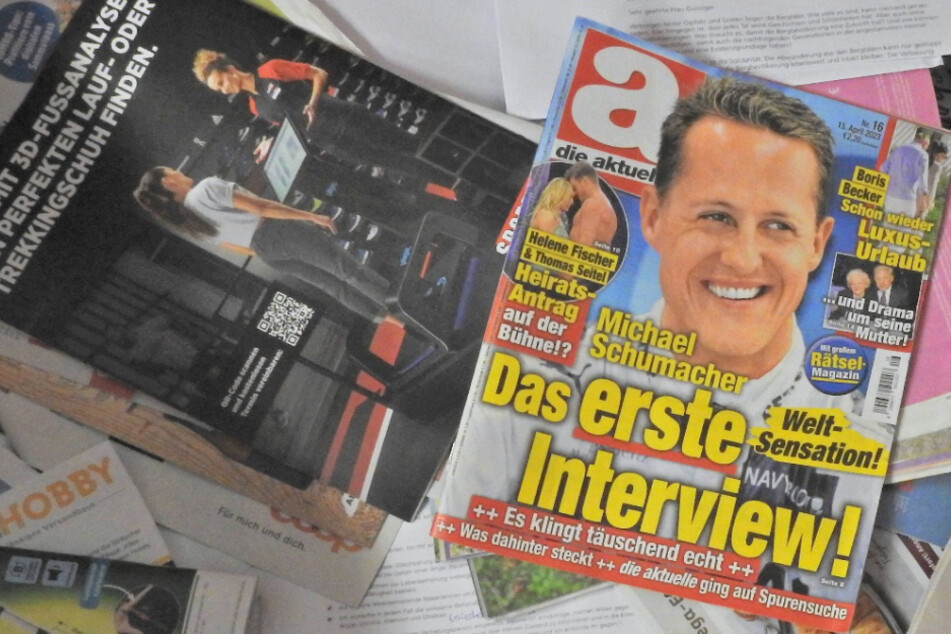 Mit diesem Cover lockte "Die aktuelle" im April 2023 zahlreiche Lesende an, um ihnen ein Interview mit Michael Schumacher zu verklickern.