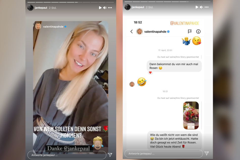 Auf Instagram teilt der ehemalige Bachelor einen Chatverlauf mit der Schauspielerin.
