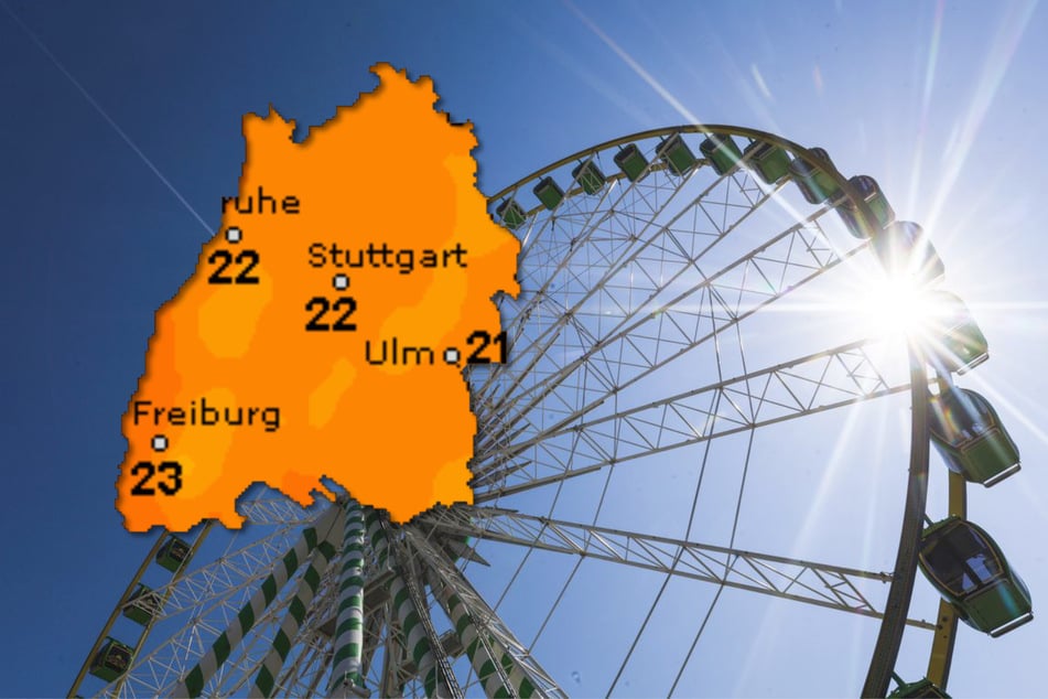 Besucher des Stuttgarter Frühlingsfestes können sich über sonniges Wetter freuen. Das Fest auf dem Wasen läuft noch bis zum 10. Mai.